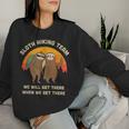 Sloth Hiking Team Vintage Women Sweatshirt Gifts for Her
