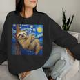 Sloth Van Gogh Style Starry Night Women Sweatshirt Gifts for Her
