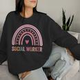 Social Worker Rainbow 2023 School Social Worker Outfit Women Sweatshirt Gifts for Her