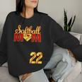 Softball Mom Mother's Day 22 Fastpitch Jersey Number 22 Women Sweatshirt Gifts for Her