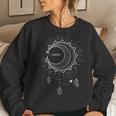 Solar Eclipse April 8 2024 Boho Celestial Sun Moon Path Women Sweatshirt Gifts for Her