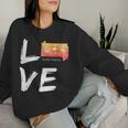 South Dakota Sd Map Souvenir Love Distressed State Women Sweatshirt Gifts for Her