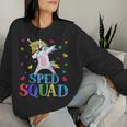 Sped Squad Special Education Unicorn Dab Teacher Women Sweatshirt Gifts for Her