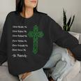 St Patrick's Prayer Irish Green Christian Cross Women Sweatshirt Gifts for Her