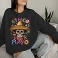 Sugar Skull Cinco De Mayo For Mexican Party Women Sweatshirt Gifts for Her