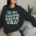 In My Summer Break Era Groovy Teacher Summer Break Vacation Women Sweatshirt Gifts for Her
