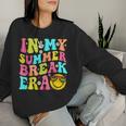 In My Summer Break Era Retro Smile Summer Break Teacher Women Sweatshirt Gifts for Her