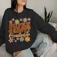 Super Groovy Counselor Retro 70S Hippie School Counseling Women Sweatshirt Gifts for Her