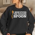 I Survived The Wooden Spoon Adult Humor Sarcastic Women Sweatshirt Gifts for Her