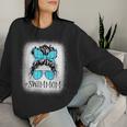Swim Mom Messy Bun Bleached Mother's Day Women Sweatshirt Gifts for Her