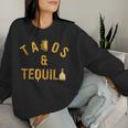 Tacos & Tequila Taco Lover Saying Slogan Women Sweatshirt Gifts for Her