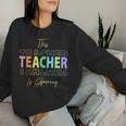 This Teacher Is Glowing Hello Summer End Of School Women Sweatshirt Gifts for Her