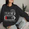 Teacher Summer Recharge Required Last Day School Women Women Sweatshirt Gifts for Her