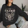 Team Cline Family Name Lifetime Member Women Sweatshirt Gifts for Her