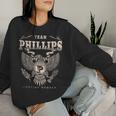 Team Phillips Family Name Lifetime Member Women Sweatshirt Gifts for Her