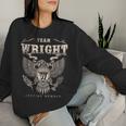 Team Wright Family Name Lifetime Member Women Sweatshirt Gifts for Her