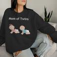 Twins Mom Two Babies In One One Girl One Boy Women Sweatshirt Gifts for Her