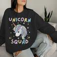 Unicorn Squad Cute Rainbow Lover Family Birthday Girls Party Women Sweatshirt Gifts for Her