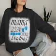 Unser Erster Muttertag Wird Bald Mama Schwangerschaft Mama Blau Sweatshirt Frauen Geschenke für Sie