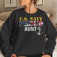 Us Proud Navy Aunt With American Flag Military Veteran Women Sweatshirt Gifts for Her