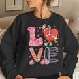 Valentine Day Love Teacher Candy Conversation Hearts Women Sweatshirt Gifts for Her