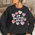 Valentines Day Oncology Nurse Cancer Support Groovy Hearts Women Sweatshirt Gifts for Her Valentines Day Oncology Nurse Cancer Support Groovy Hearts Women Sweatshirt Gifts for Her