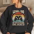 Video Gamer Student 100Th Day Teacher 100 Days Of School Women Sweatshirt Gifts for Her