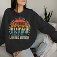 Vintage 1972 50Th Birthday Retro 50 Years Old Women Sweatshirt Gifts for Her