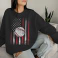 Vintage American Flag Baseball Team For Boys Girls Women Women Sweatshirt Gifts for Her