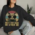 Vintage Best Cat Mom Ever For Women Cat Lover Cat Mom Women Sweatshirt Gifts for Her