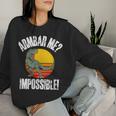 Vintage Jiu-JitsuRex Armbar Me Bjj Dinosaur Humor Women Sweatshirt Gifts for Her