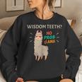 Wisdom Th No Probllama Tooth Removal Recovery Women Sweatshirt Gifts for Her