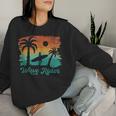 Woman Surfing Beach Wave Rider Retro Vintage Sunset Cute Women Sweatshirt Gifts for Her