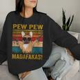 Women's Pew Pew Madafakas French Bulldog Dogs Dadintage Sweatshirt Frauen Geschenke für Sie