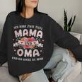 Zwei Titel Mama Oma Zum Muttertag Geburtstag Weihnachten Sweatshirt Frauen Geschenke für Sie