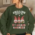 4Th Grade Teacher Christmas Chilling With My Gnomies Fourth Women Sweatshirt Gifts for Her