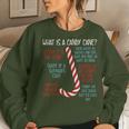 Candy Cane Christmas Christian Sayings Believe Faith God Women Sweatshirt Gifts for Her