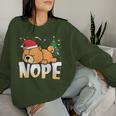 Christmas Chow Chow Nope Lazy Dog Boys Girls Clothing Women Sweatshirt Gifts for Her