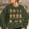 Christmas Math Teacher Fraction Gingerbread Cookie Santa Hat Women Sweatshirt Gifts for Her