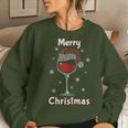 Christmas Outfit Wine Glass Christmas Women Sweatshirt Gifts for Her