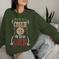 Cookie Christmas Matching Pregnancy Announcement Women Sweatshirt Gifts for Her