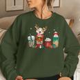 Pitbull Dog Coffee Lover Latte Christmas Women Sweatshirt Gifts for Her