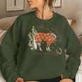 Giddy Up Jingle Horse Pick Up Your Feet Cowboy Santa Cactus Women Sweatshirt Gifts for Her