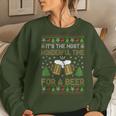 It's The Most Wonderful Time For A Beer Santa Ugly Christmas Women Sweatshirt Gifts for Her