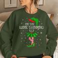 Matching Family Group I'm The Wine Drinking Elf Christmas Women Sweatshirt Gifts for Her