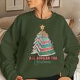 Retro All Booked For Christmas Book Lover Cute Teacher Xmas Women Sweatshirt Gifts for Her