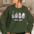 Retro Silent Night Icu Nurse Christmas Intensive Care Unit Women Sweatshirt Gifts for Her