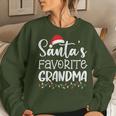 Santa's Favorite Grandma Ugly Sweater Christmas Women Sweatshirt Gifts for Her