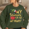 My Students Stole My Heart Christmas School Teacher Women Sweatshirt Gifts for Her