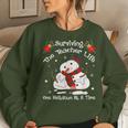 Surviving The Teacher Lifes One Meltdown At A Time Christmas Women Sweatshirt Gifts for Her